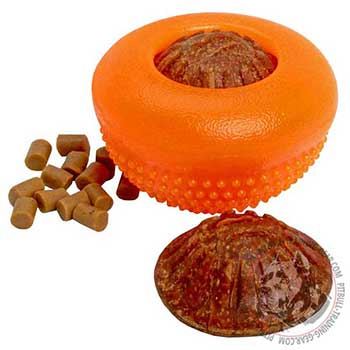 Pitbull Treat Holder Made of Dotted Rubber
