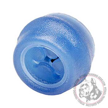 Pitbull dog rubber ball, holds kibble and treats