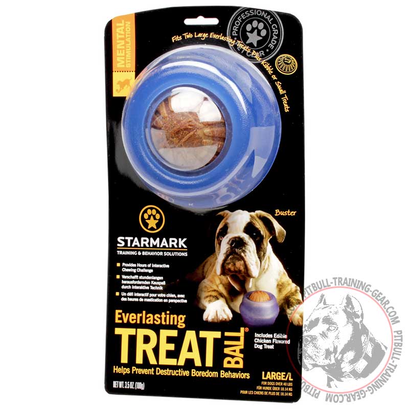 Rolling Dog Toy' - Pitbull Treat Dispenser, Large Size