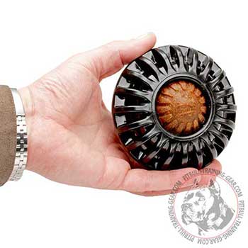 Pit Bull breed dog treat dispenser of tough & safe rubber