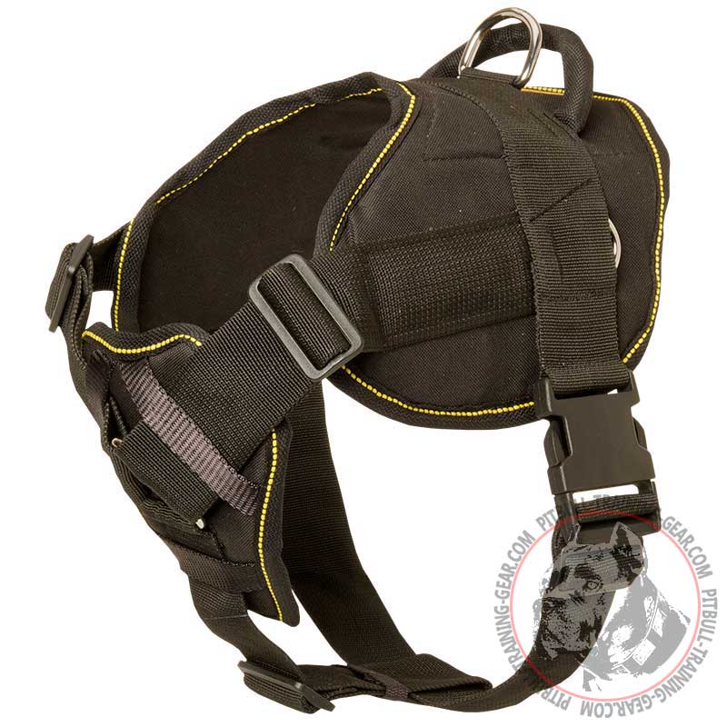 Buy Pulling Pitbull Harness Lightweight Nylon Dog Harness Handle