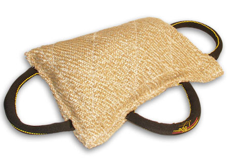 Jute Pitbull Bite Pillow with Three Strong Handles for Training