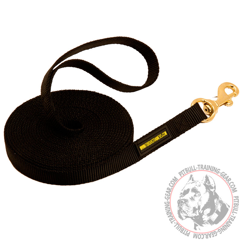 Extra Long Nylon Pitbull Leash for Tracking at Any Weather - Click Image to Close
