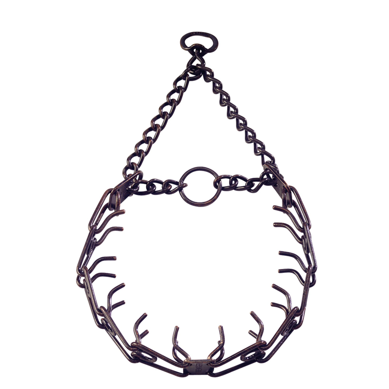 Steel Antique Copper Plated Pitbull Pinch Prong Collar for Training