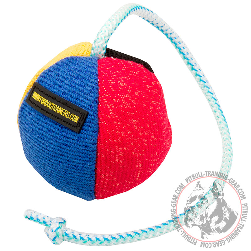 French Linen Bite Pit Bull Toy for Training and Playing - 3.5 inch (9 cm)