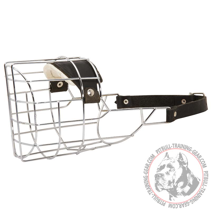 'The Silencer' Lightweight Wire Basket Canine Muzzle for Pitbulls