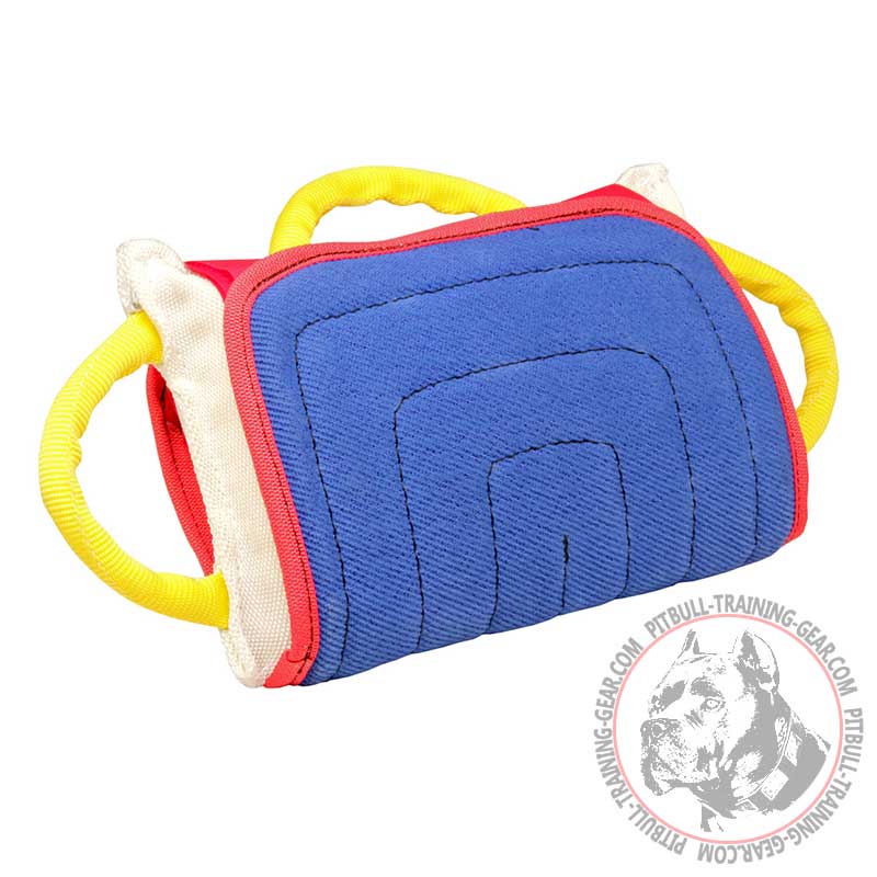 Pit Bull Training Dog Bite Pillow with French Linen Cover - Click Image to Close