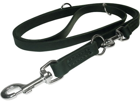 Multifunctional Leather Pitbull Leash with SS Snap Hook
