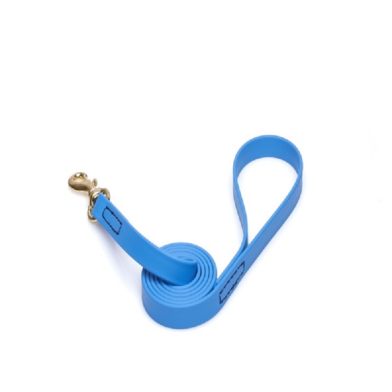 Blue Waterproof Pitbull Leash Made of Biothane