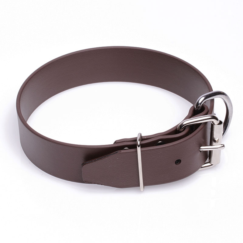 Extra Wide Brown Biothane Pitbull Collar