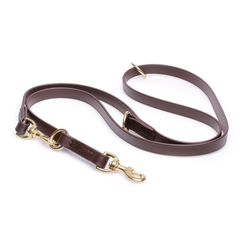 Multipurpose Brown Biothane Pitbull Leash for over 7 Different Activities