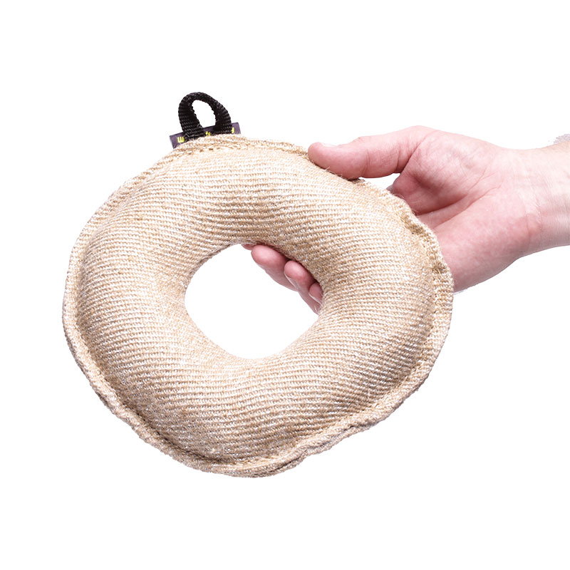 Super Strong Donut Shaped Puppy Jute Bite Tug (8.6 inches diameter)