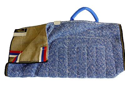 French Linen Pitbull Bite Sleeve Cover with Handle - Click Image to Close