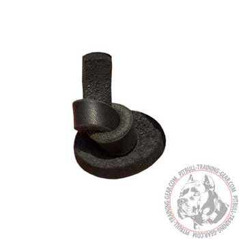 Extra Soft Circular Stopper on Short Leather Dog Leash