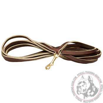 Professional Leather Pit Bull Terrier Lead for Tracking and Patrolling