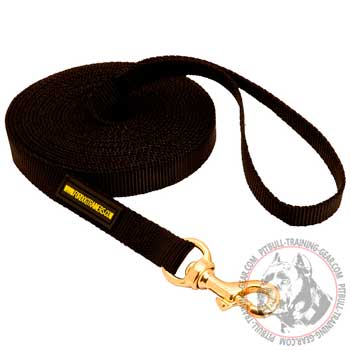 Reliable Nylon Pitbull Lead with Rust Proof Brass Snap Hook