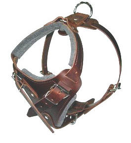 Leather dog harness for walking,tracking,pulling,training and more..