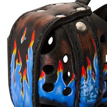 Beautiful painting of leather American Pit Bull Terrier muzzle