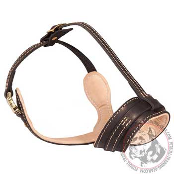 Pitbull Muzzle Leather Adjustable in Two Points